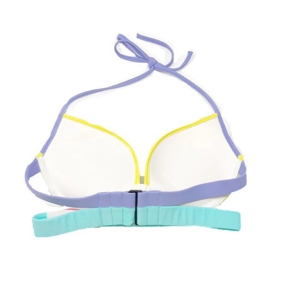 💝💥Victoria’s Secret Push Up Strappy Stripe Bikini Top 32C - Picture 5 of 10